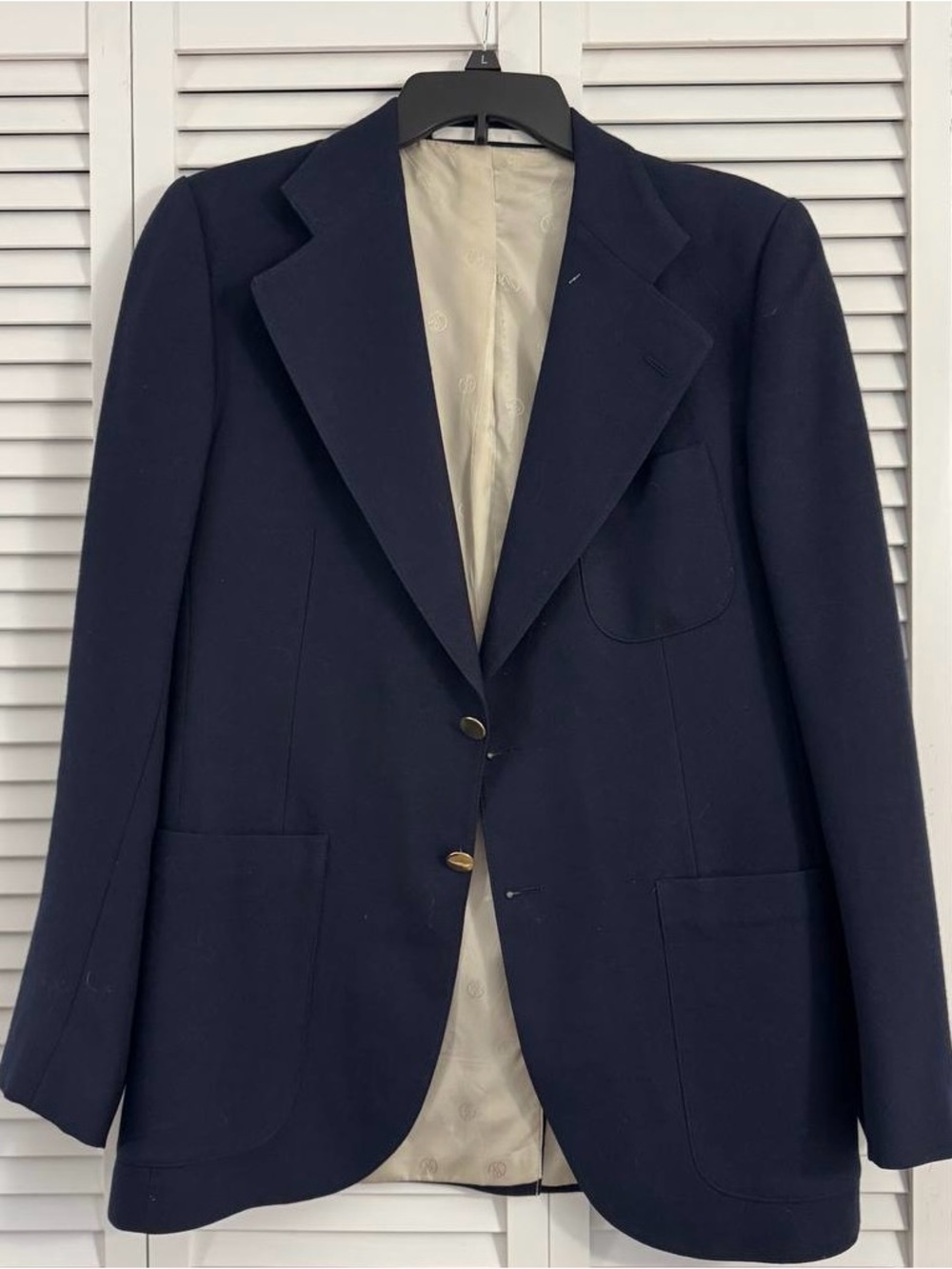 Jean Paul Germain  Men's Wool Blazer Jacket with Gold Buttons